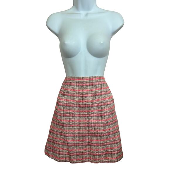Halogen Pink Tweed Skirt Sz 8 Short Lined Front Pockets Career Wear Coquette - Picture 3 of 8